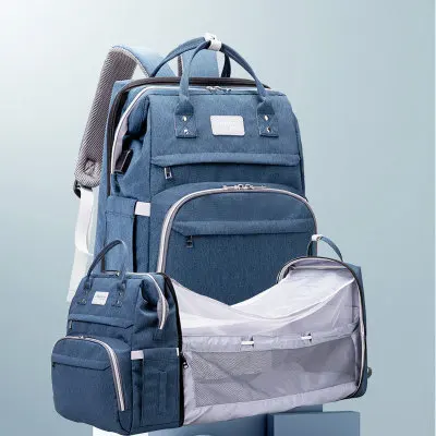 

Portable mummy bag foldable crib baby mother outing mother and baby backpack bed bed large capacity ultra-lightweight