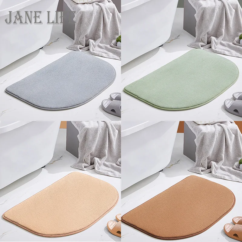 

Non-Slip Mat Thick Memory Foam Fleece Microfiber Panne Velvet Absorbent Door Mat Pad Pedal Pad for Bathroom Bedroom Kitchen