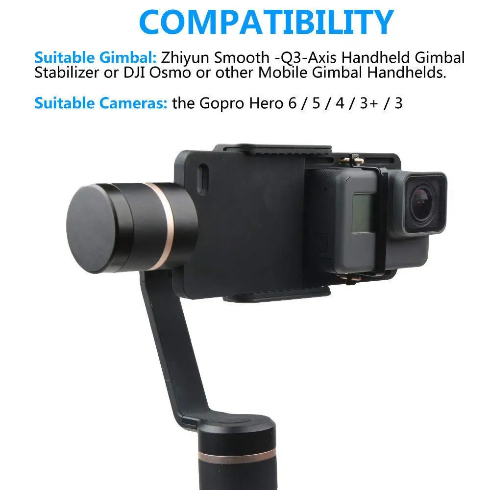 Крепление для камеры Адаптер GoPro Hero 7 6 5 4 3 Yi 4K DJI Osmo 2 Gimbal ручной Zhiyun smooth Mobile Handheld