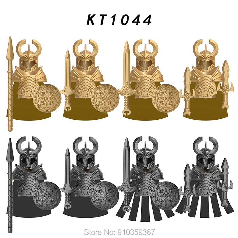 Koruit средневековый рыцарь Асгард солдат оружие Броня шлем Экшн фигурки аксессуары строительные блоки игрушки для детей KT1044