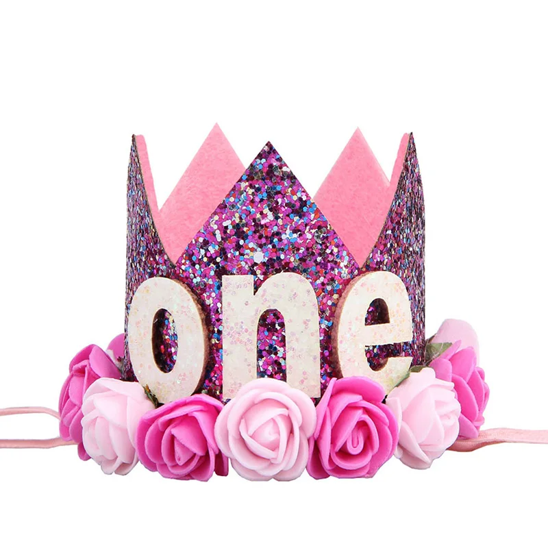 Детская шляпа на день рождения корона принцессы ободок От 1 до 3 лет День