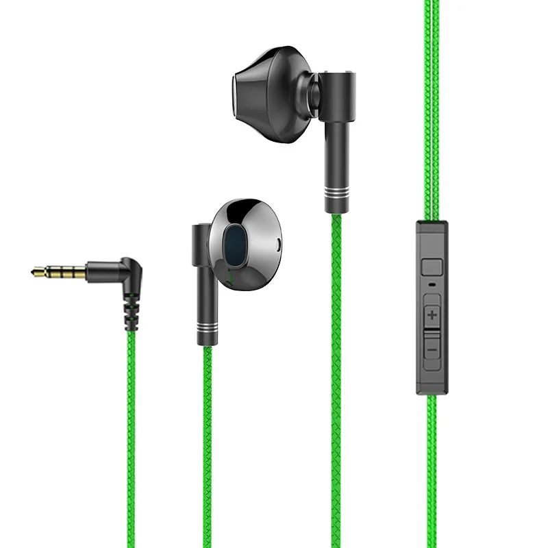 

New Game Metal Headphones E-sports Listening Position Wire Control with Mike in-ear Mobile Games Headphones
