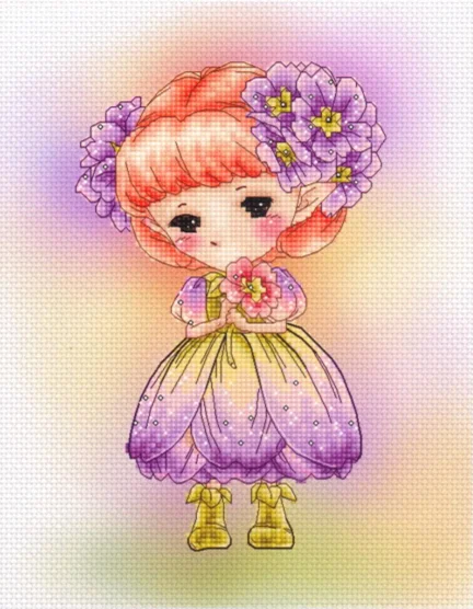 Набор для вышивки крестиком мм веер выдувается веером рукоделие 14 карат цветная