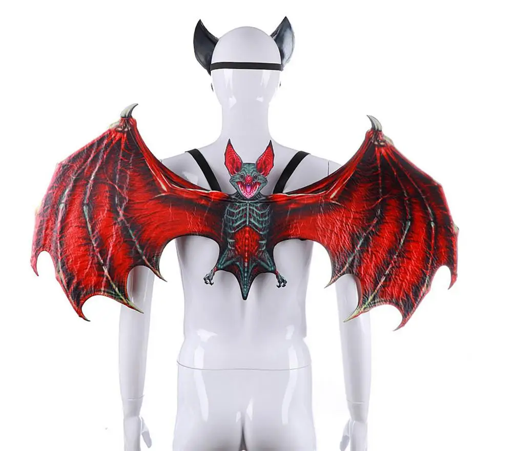 Летучая мышь маска вампира крылья Набор Хэллоуин Взрослый Ребенок Косплей