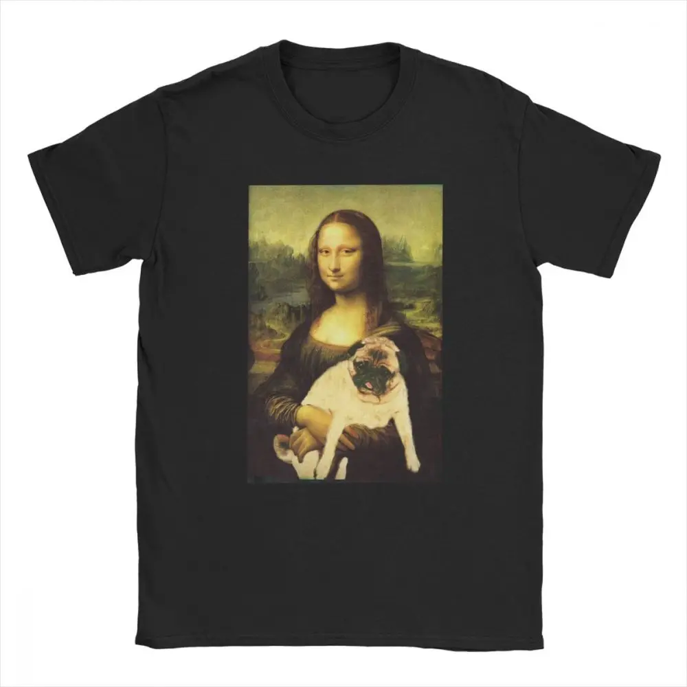 Мужские футболки Mona Lisa Мопс Темный Лорд Футболка Винтаж Joconde короткий рукав