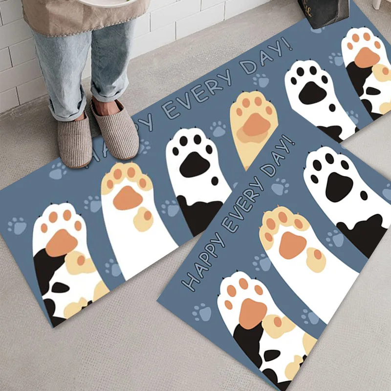 

Cartoons Cat Kitchen Mat Home Living Room Rest Area Decoration Rug Mats Modern Entrance Doormat Children's Room To Play Floormat