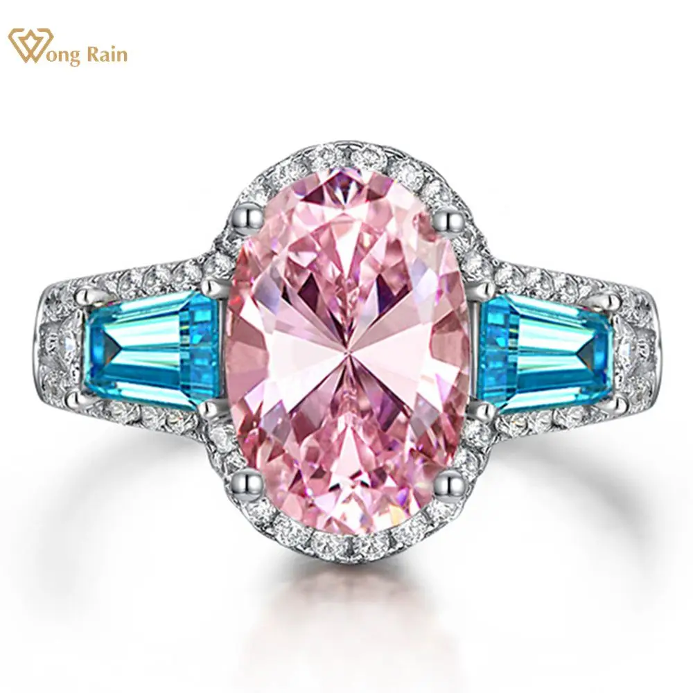 

Wong Rain роскошные 925 пробы серебряные кольца для помолвки, обручальные кольца, ювелирные изделия, опт