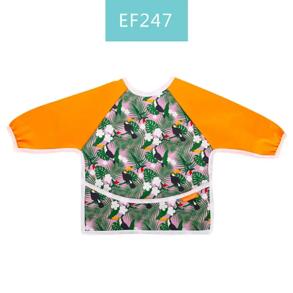 HappyFlute Baby Bibs Waterproof Print PUL&amp Minky Cute Long Sleeve Children Bib Burp Clothes Stuff | Детская одежда и обувь