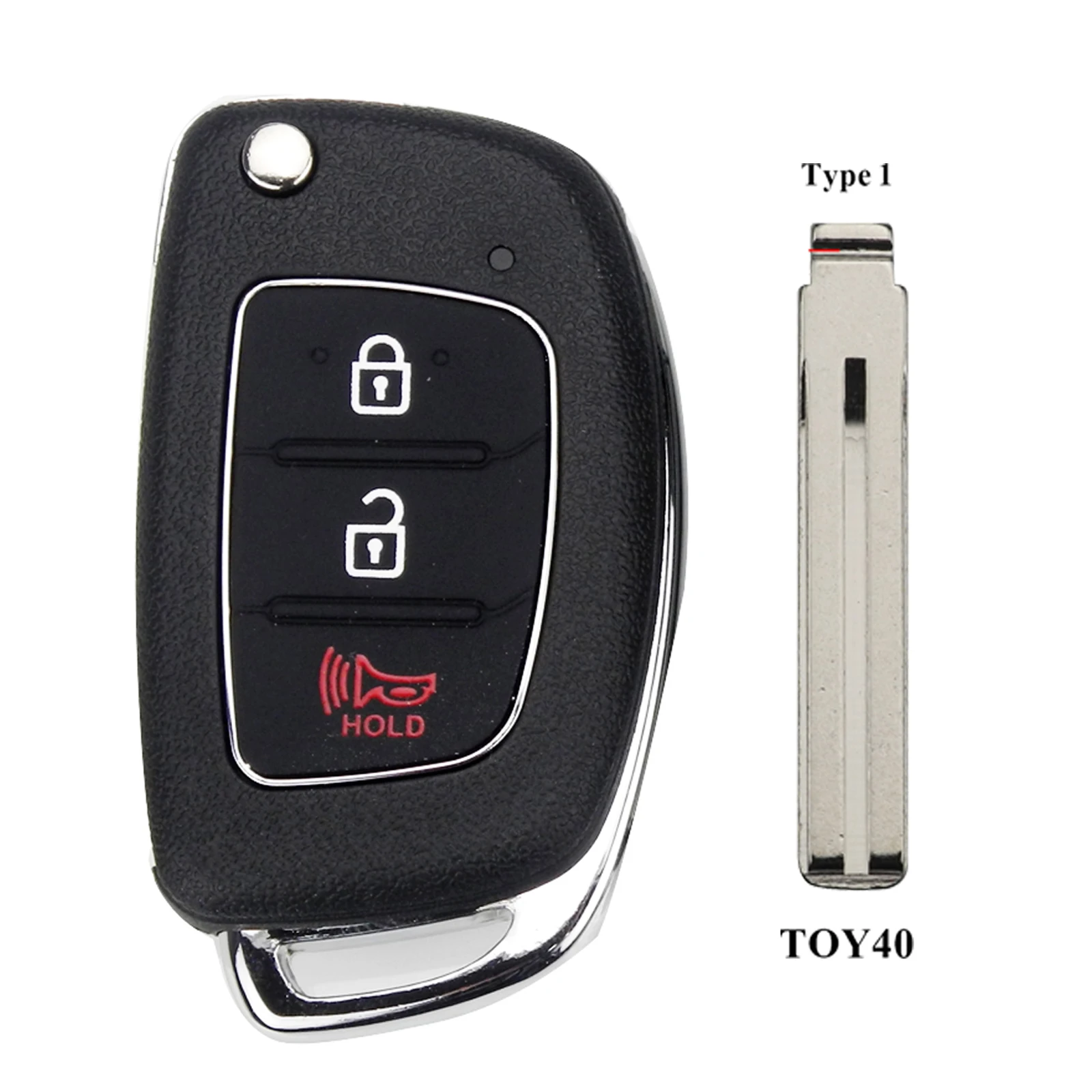 TOY40 Для hyundai HB20 IX35 I45 SANTA FE Accent I40 I20 HY15/HY20/TOY40 3 кнопки дистанционного ключа - Цвет: TOY40