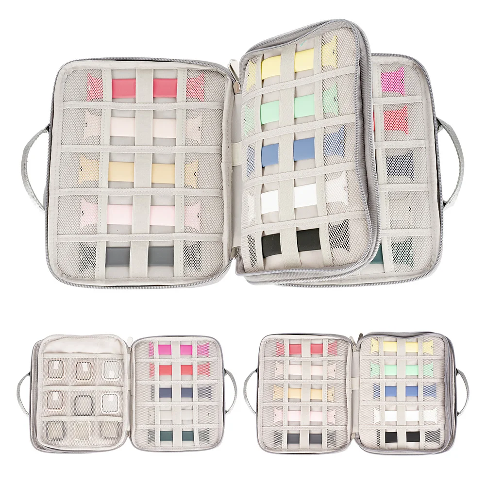 

New Portable Strap Storage Box Portable Double-layer Strap Storage Bag Storage Bag Data Cable Sorting Bag Ant Cloth