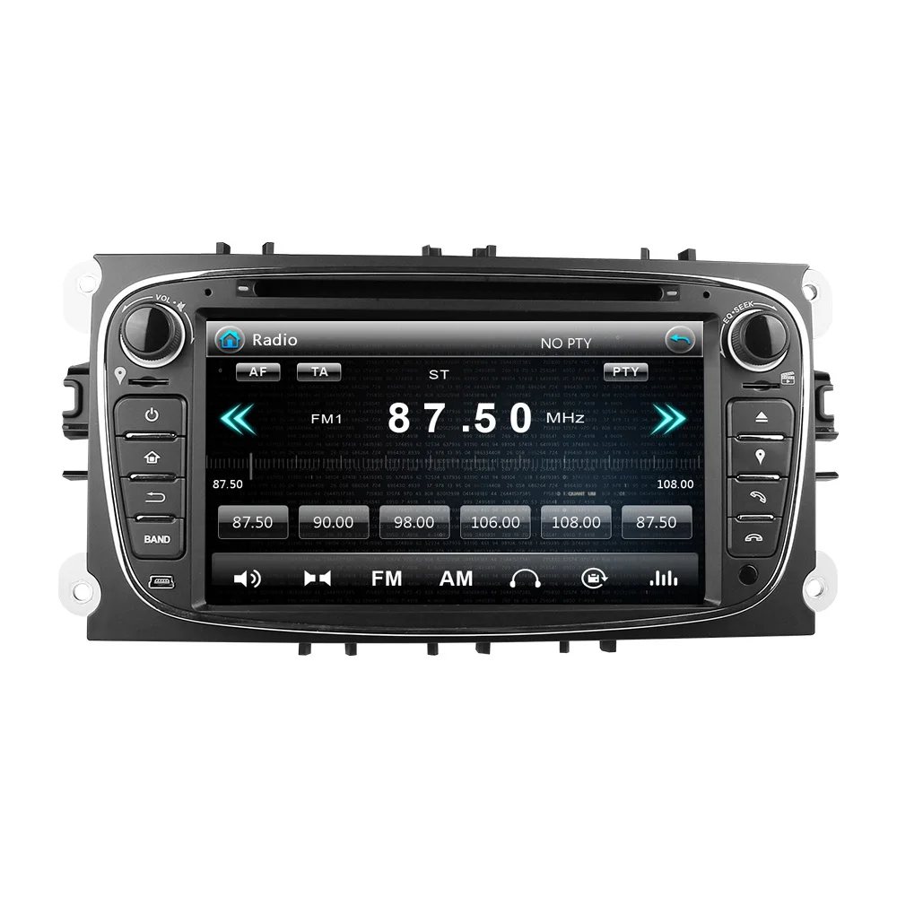 Дешевые 7 'ƈDin специальный автомобильный DVD плеер для Ford Focus/Mondeo/C MAX/S MAX/Galaxy 2007 2011