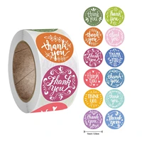 500pcs 12 styles thank you sticker for business package gift seal labels shipping sticker 25mm