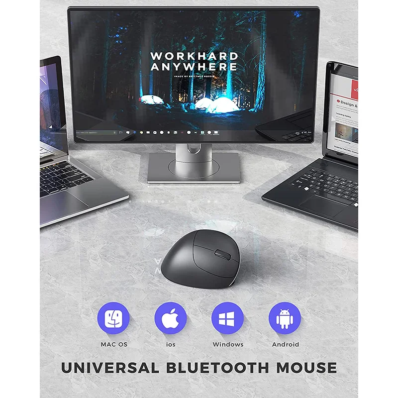 seenda bluetooth wireless mouse vertical rechargeable ergonomic mice 2 4g usb mouse for computer laptop notebook gaming mause free global shipping