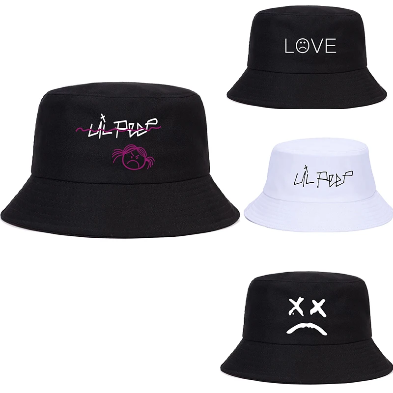 

Lil Peep hat Love Lil.Peep Summer Hat Women Men Panama Bucket Cap The Design Flat Visor Fisherman Hat 2021