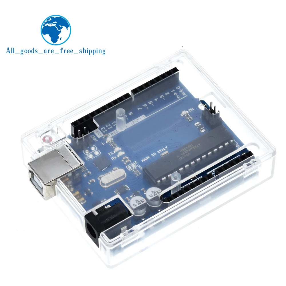 1 Комплект UNO R3 официальная коробка ATMEGA16U2+ MEGA328P чип для Arduino UNO R3 макетная плата+ USB кабель