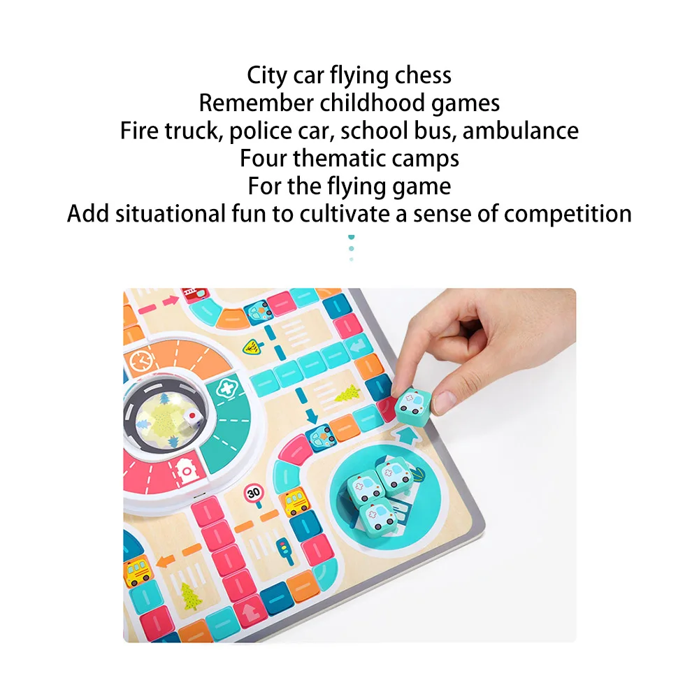 

Flying Chess Multifunctional Parent-Child Educational Toy Wooden Two-Sided Board Game Entertainment Leisure Party Game