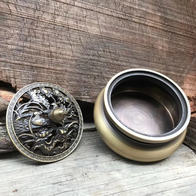 Y 4 часа медный сплав катушка благовония горелка дракон феникс дизайн домашний