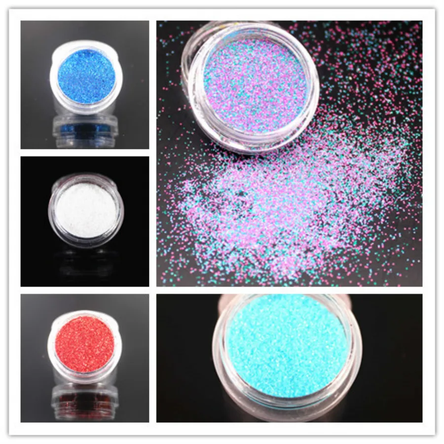 (1 шт./распродать) 1 коробка ногтей хлопья блестки порошок Волшебное зеркало