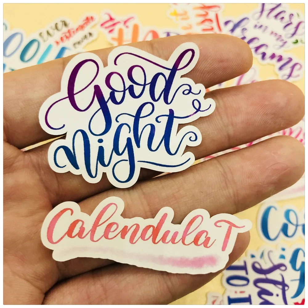 

37Pcs/Bag Colorful Common Used Words Sticker DIY Craft Scrapbooking Album Journal Happy Planner Decorative Stickers