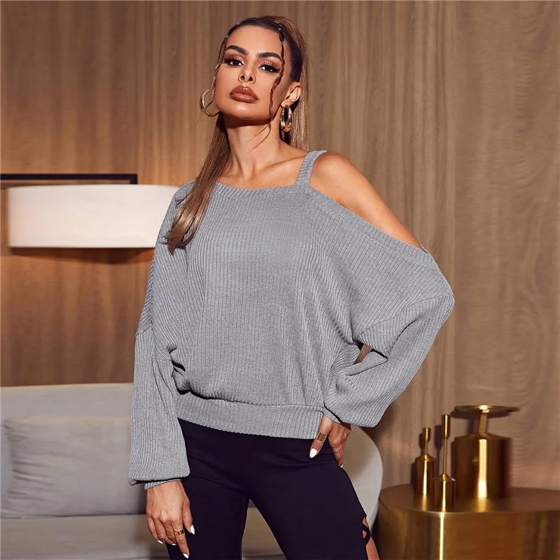 

New Blouse Women Sexy Simple Women's Shirts Plus Size Simple Solid One Shoulder Friends Lady Female Woman T-Shirts