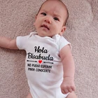 Испанские комбинезоны для новорожденных Hola Bisabuela, Комбинезоны для ползания для маленьких мальчиков и девочек, одежда для беременных, одежда для самых маленьких и бабушек