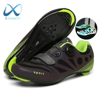breathable seamless cycling shoes mtb high quality luminous self locking bicycle sneakers ultralight racing road bike spd shoes
