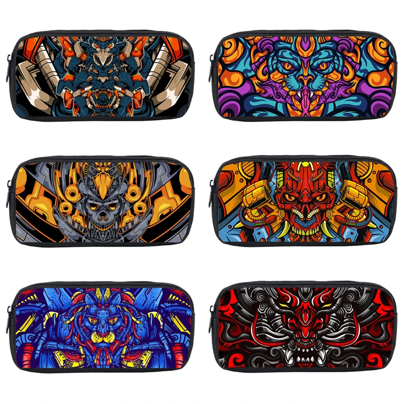 

Пенал для карандашей Женский, с 3D-принтом абстракции, тигра, волка, дракона