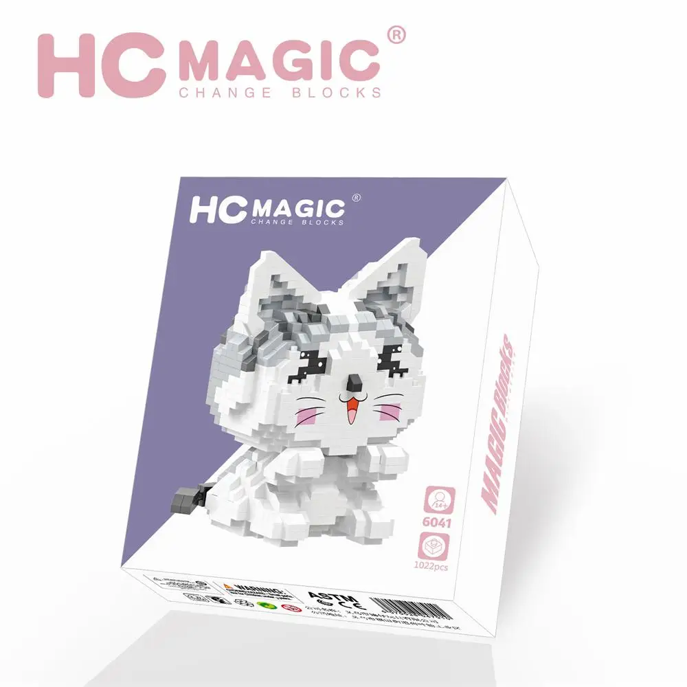

Детский конструктор HC 6042, мультяшный мир, улыбка, кошка, кошка