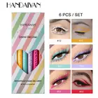 Стойкая подводка для глаз HANDAIYAN, 6 цветов, водостойкая не размазывающаяся модная ультратонкая подводка для глаз, гелевая Косметика для макияжа TSLM2