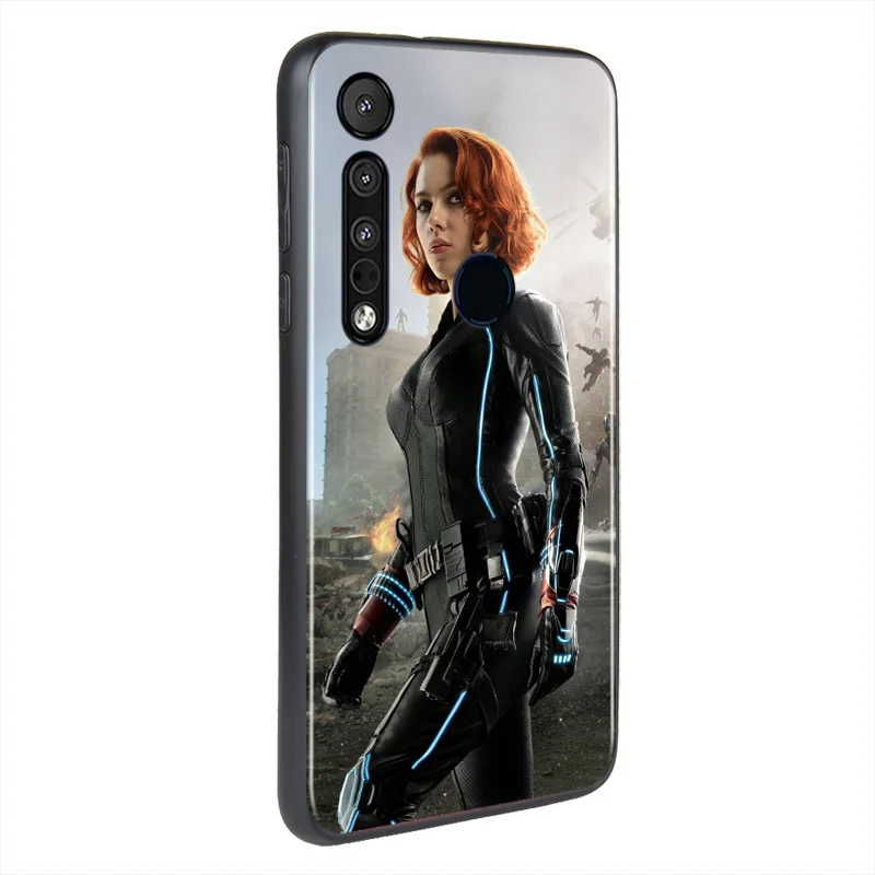 

Marvel Avengers Super Hero Black Widow For Motorola G9 G8 G Stylus Power One Fusion Hyper Edge E7 E6 Plus Play Black Phone Case