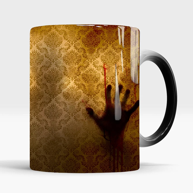 New 1Pcs 350mL The Walking Dead Mug Color Changing Heat Sensitive Ceramic Coffee Milk Tea Magic Cup Birthday Gifts for Friends | Дом и сад