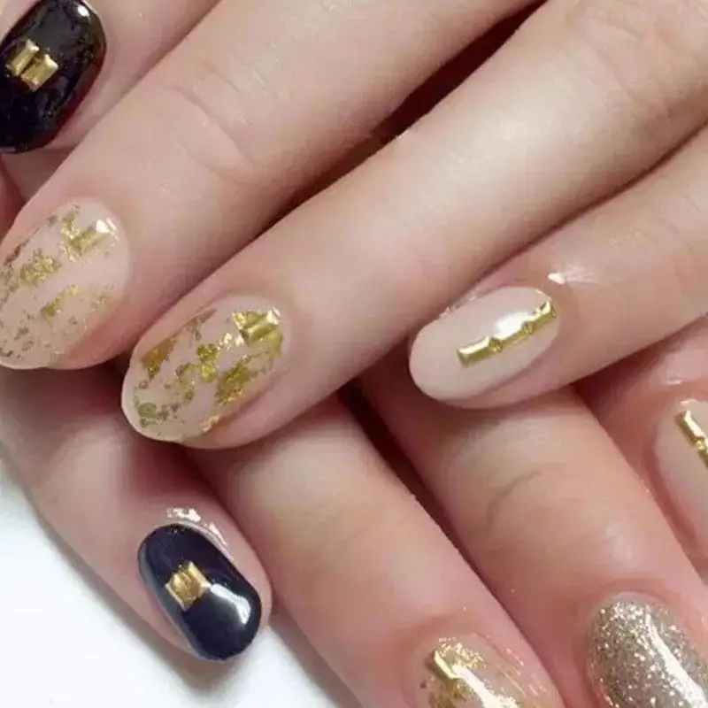 Gold Glitter Flakes Irregular Aluminum Foil Sequins Powder Manicure Nail Chrome Decorations Art Winter For Nails Y5Z5