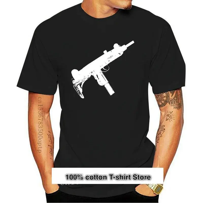 

UZI-Camiseta Military AR de algodón de 100%, черное оружие из Израиля, Nueva