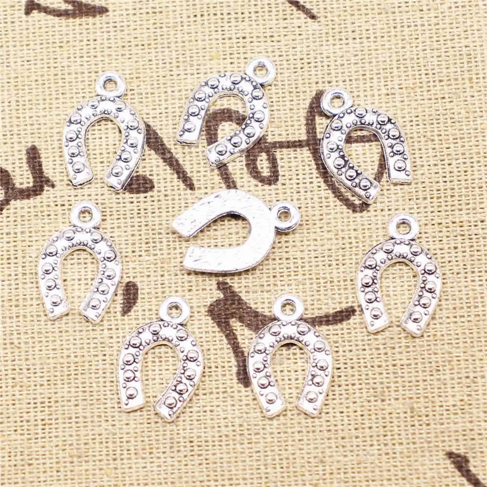 

Подвеска Jewelri 13x19 мм подвеска в виде обуви лошади античный серебряный цвет 10 шт.