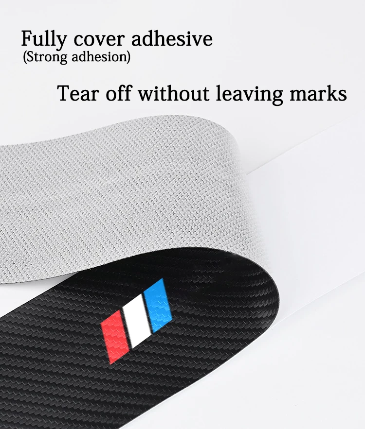 

4 Pcs car door sill protector leather carbon fiber vinyl stickers Car Accessories For audi q5 2012 2010 2018 2020 Car Sticker