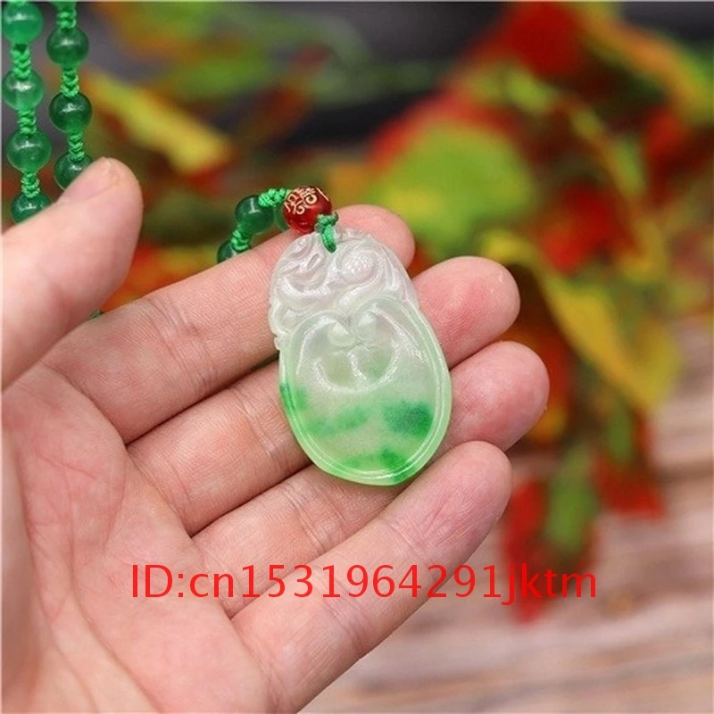 Подвеска из зеленого нефрита ручной работы для натурального двухстороннего