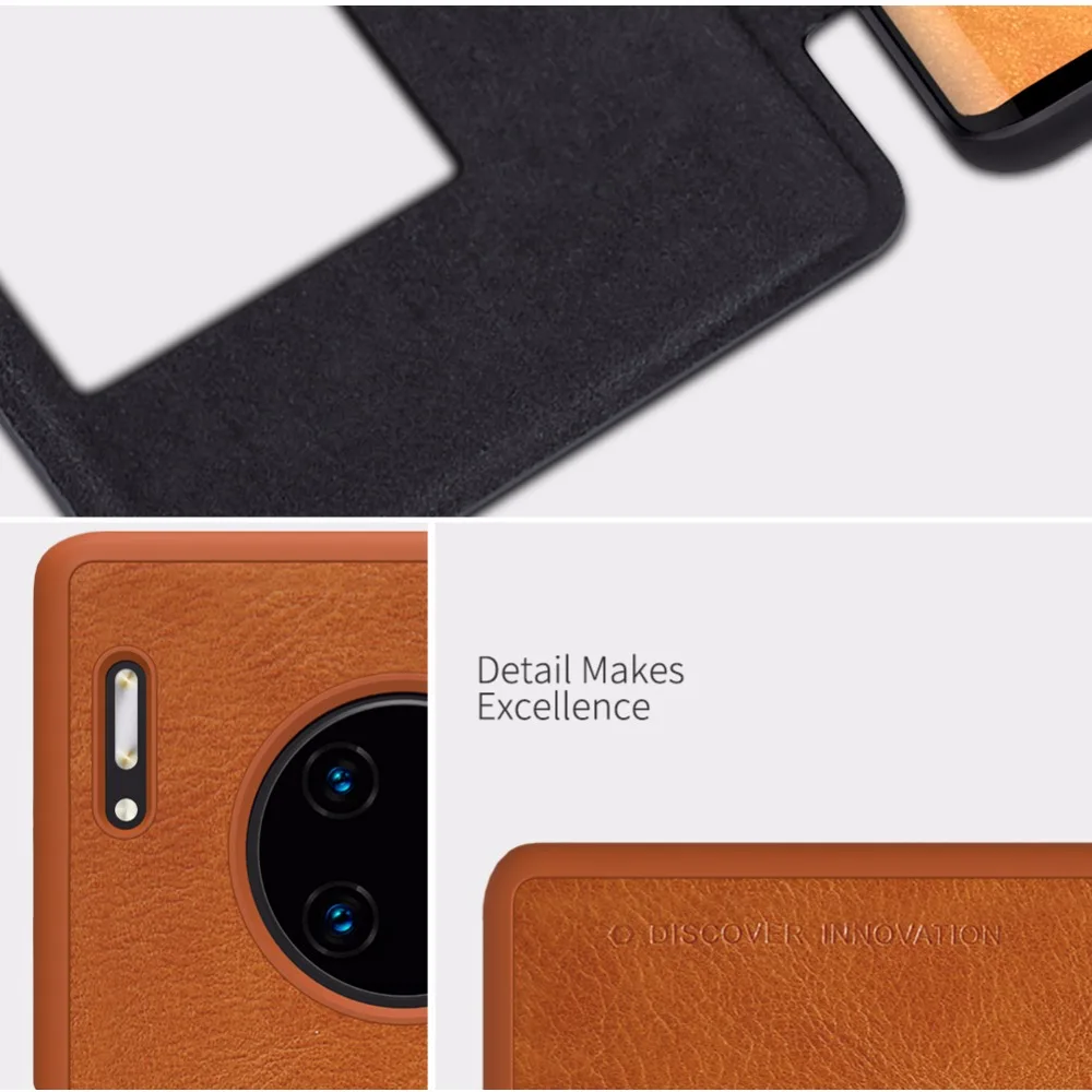 Умный чехол для huawei mate 30 Pro, чехол для huawei mate 30 Nillkin QIN, кожаный чехол, откидная крышка, функция сна и пробуждения