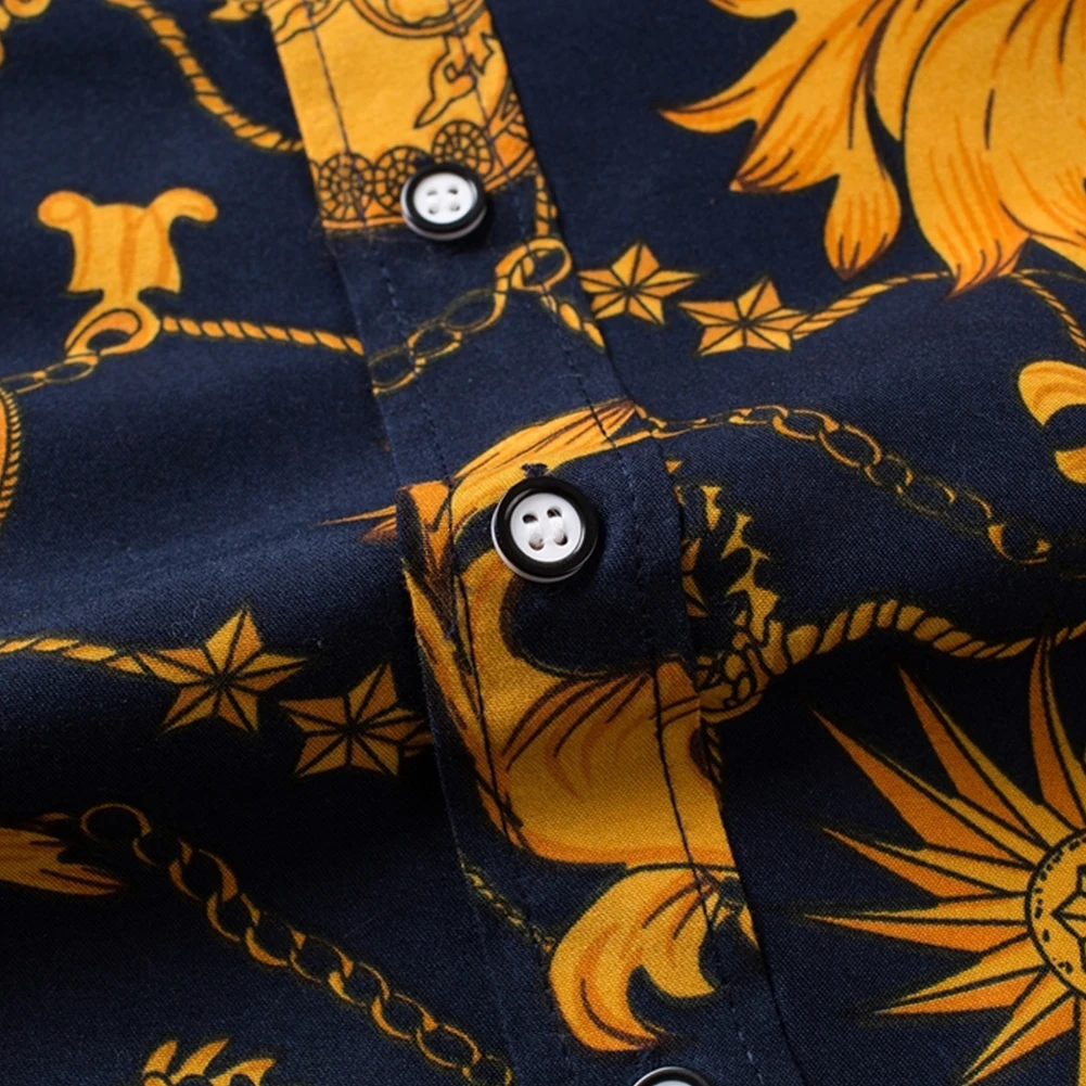 Мужская рубашка с цветочным принтом деловой Мягкий Топ на весну и осень