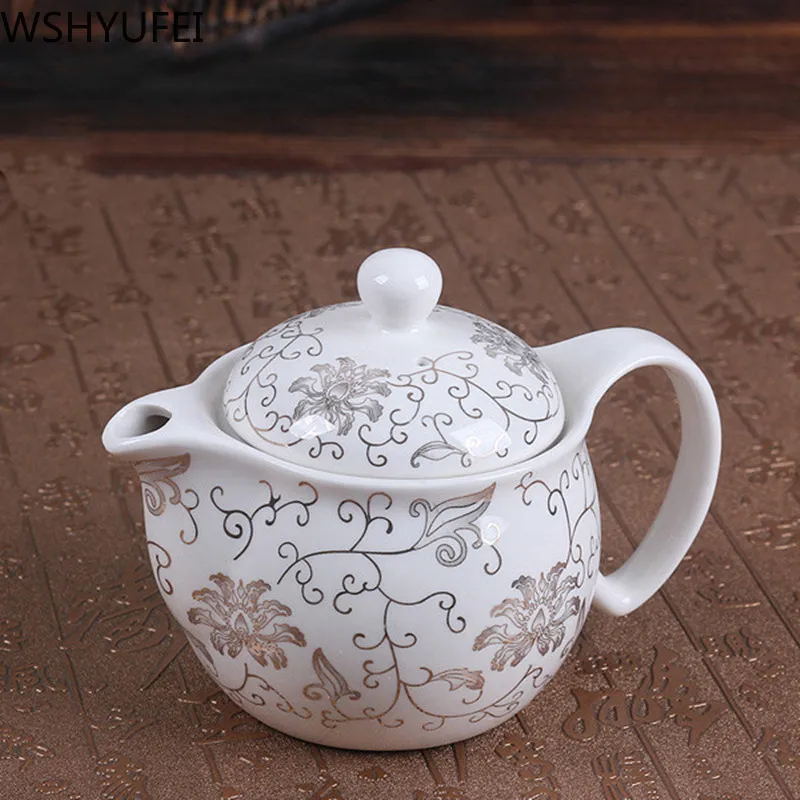 Фарфоровые чайники Jingdezhen сине-белые с фильтром китайский керамический чайник