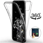Защитный чехол для samsung galaxy s20 ultra, Note 10, s10 lite, s 20 plus, прозрачный, 360 