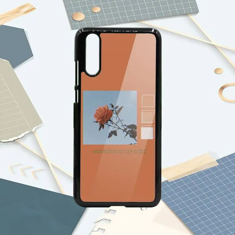 

Great Aesthetic art Pink Yellow Sunflower Rose Phone Case PC For Samsung galaxy S note 8 9 20 10 e lite2019 plus pro ultra