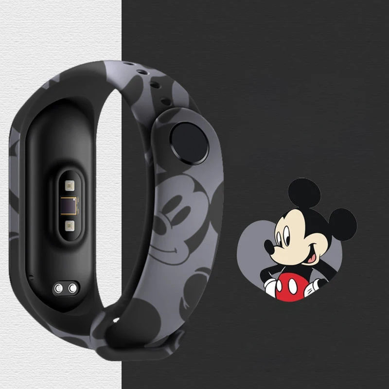 Диснеевский Микки мягкий ремешок для Xiaomi Mi Band 5 4 3 NFC силиконовый браслет на