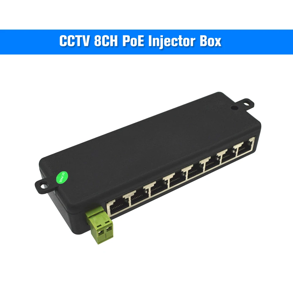CCTV 8CH PoE инжектор коробка DC 12V 48V источник питания для наблюдения POE IP камера Wifi AP VoIP