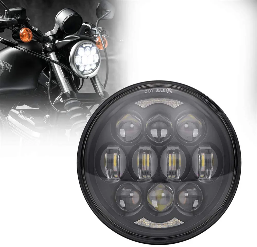 5.75 Inch LED Headlight For Harley Dyna Softail Sportster 883 XL883 FXCW 5 3/4