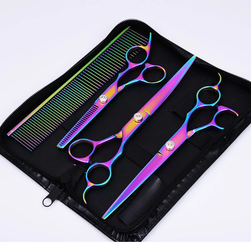 

7.0-inch Color Pet Grooming Scissors Set Dog Hair Scissors Pet Supplies Pet Scissors Set