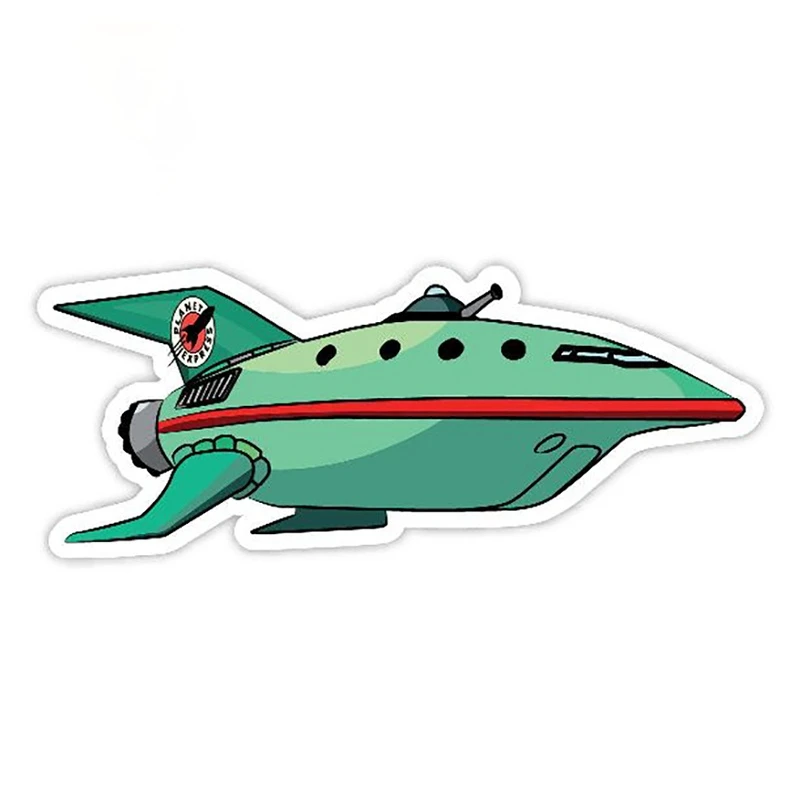 

Funny Cartoon Planet Express Spaceship Decal Cartoon Car Styling Auto Motorcycle Decoration Graphic Vinyl Car Sticker