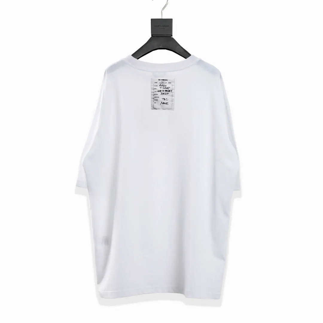 

High street new VTM vehicles short sleeve OS loose casual hip hop lovers short sleeve t-shirt men and women fashion