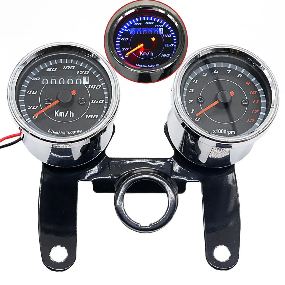 Универсальный мотоцикл 12 В со светодиодный Ной подсветкой одометр и Тахометр