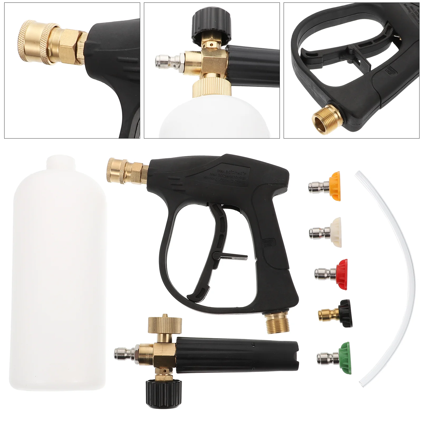 

1 Set of Car Cleaning Kit Auto Washing Tools High Pressure Spray Water Tool