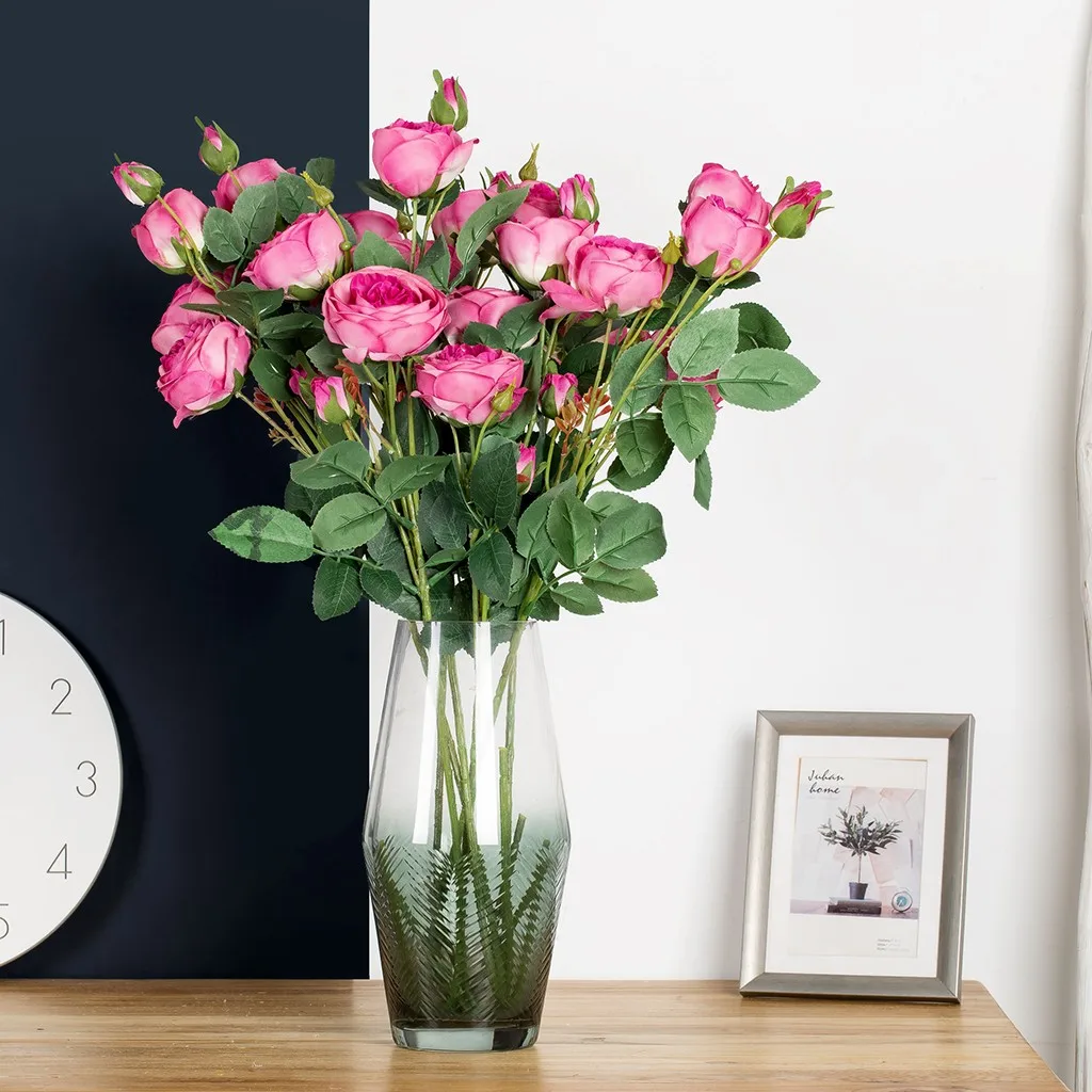 Искусственные цветы Красочные Фланелевые розы искусственные букет невесты